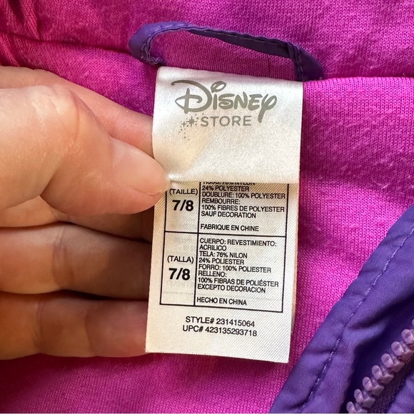 Rapunzel Coat 7/8 Disney Store Girls Jacket Tangled - Picture 8 of 11